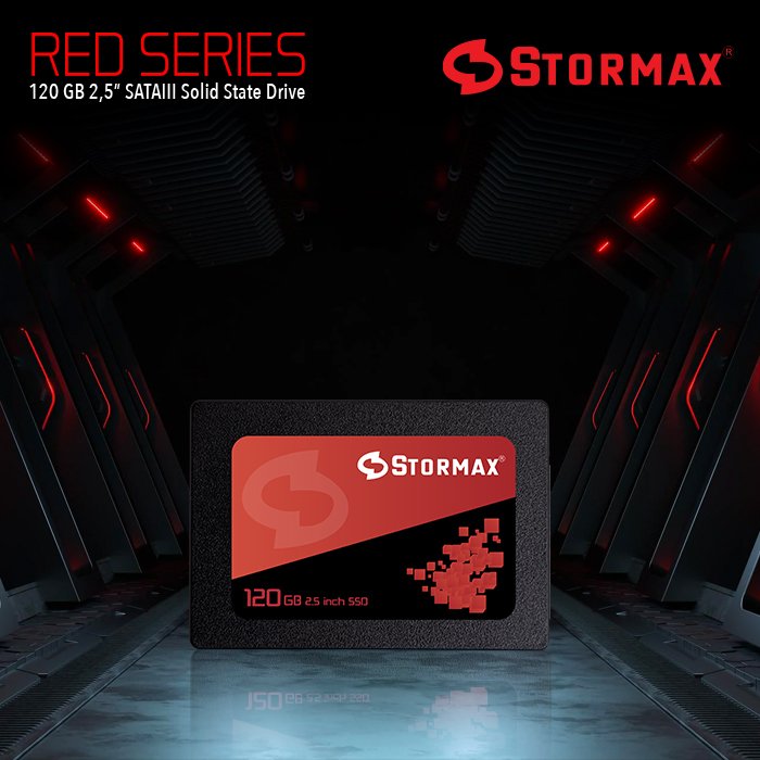 STORMAX SMX-SSD30RED/120G 120GB 530/500MB/s 2.5 SATA 3.0 SSD RED SERIES